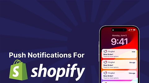 Shopify New Order Push Notifications