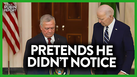 Watch the King of Jordan Try to Pretend to Not Notice Biden Bumbling Behind Him