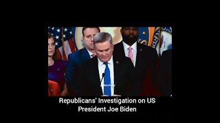Republicans to investigate US President Joe Biden?