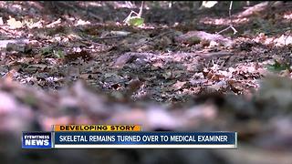 Skeletal remains turned over to medical examiner