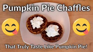 The BEST Pumpkin Pie Chaffle