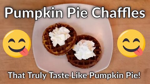 The BEST Pumpkin Pie Chaffle