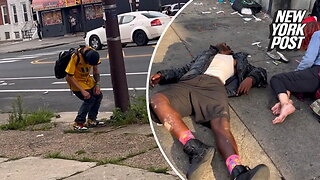 Shocking video shows zombie-like drug addicts at 'ground zero' of Philadelphia's 'tranq' epidemic