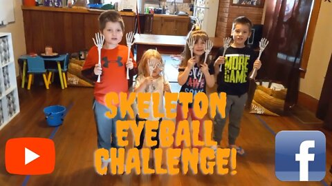 Skeleton Eyeball Challenge! | Krazy Kidz Creations