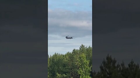 Chinook helicopter flying over our property