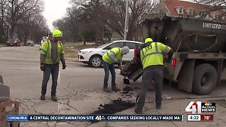 Potholes being filled in KCMO during stay-at-home order