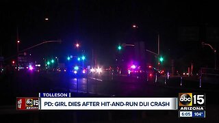 Girl dies after hit-and-run crash