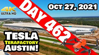 Tesla Gigafactory Austin 4K Day 462 - 10/27/21 - Tesla Terafactory TX - WINDY TOUR OF GIGA TEXAS!