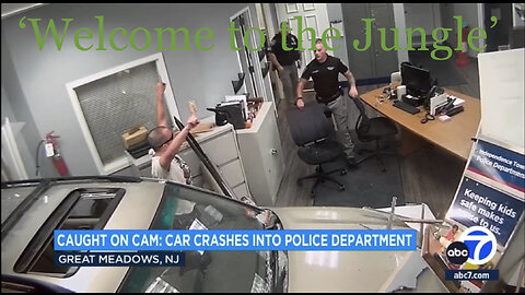 Man Crashes Car into NJ Police Station while playing 'Welcome to the Jungle’ 🌹