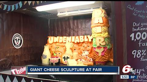 Giant cheese sculpture at Indiana State Fair
