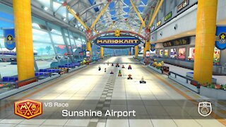Mario Kart 8 Deluxe - 50cc (Hard CPU) - Sunshine Airport
