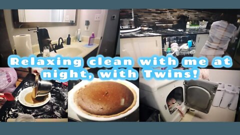 Monday Motivation/ Night Time Clean With Me & The Twins/mom of 3