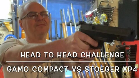 Head to head challenge: Gamo Compact vs Stoeger XP4 single stroke pneumatic .177 target pistols!