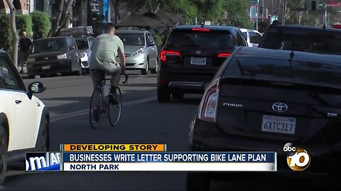 North Park bike lane plan gets boost from 18 local businesses