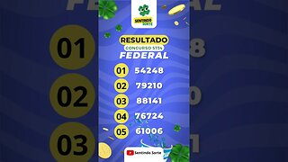 🍀 Resultado LOTERIA FEDERAL 5734 | Sentindo Sorte #shorts