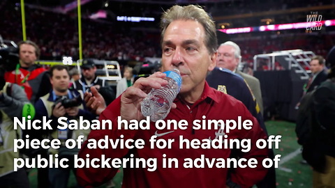 Nick Saban Warns QB's - Don't Bring Attention To Yourself