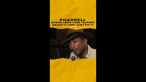 @pharrell Spend less time talking about it and just do it