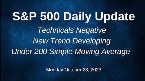 S&P 500 Daily Market Update for Monday October 23, 2023