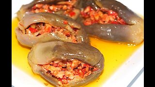 Eggplant stuffed with nuts and pistachios on the Syrian way 😍🔥😍🍆🍆