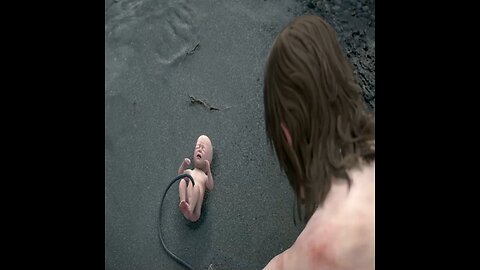 Sam finds abandoned BB on beach - Death Stranding