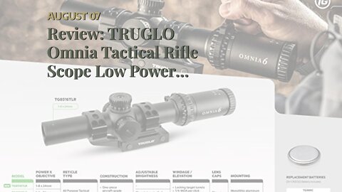 Review: TRUGLO Omnia Tactical Rifle Scope Low Power Variable Optic