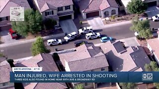PD: Man injured, wife arrested in Phoenix shooting