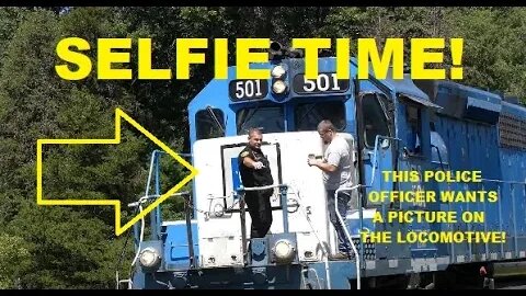 When POLICE OFFICER Shows Up, Wants A Selfie On The Train! WHAT?!? #trains #police | Jason Asselin