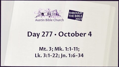 Through the Bible 2022 (Day 277)