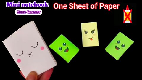 HOW TO MAKE A MINI NOTEBOOKS ONE SHEET OF PAPER WITHOUT GLUE BACK TO SCHOOL