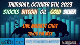 Live Market Chat for Thursday, October 5th, 2023 for #Stocks #Oil #Bitcoin #Gold and #Silver