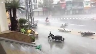 L'attacco dell'uragano Damrey in Vietnam