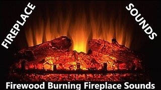 Burning Firewood Fireplace Ambience with Relaxing Crackling, Soothing Popping Fire Sounds