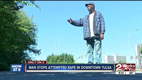 Man stops attempted rape in downtown Tulsa