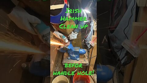 Irish Hammer: (Part II) Prep for handle hole #hammer #diy #homemade #blacksmith #forge