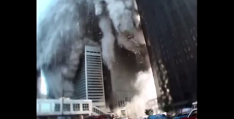 9/11 South Tower collapse - nearby footage World Trade Center