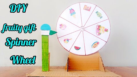 DIY Frutiy Gift Spinner Wheel Game / How To Make A Fruity Spinner