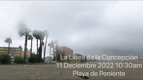 La Línea; Playa Poniente, la Lluvia 11 Diciembre 2022