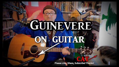 Lucy Kaplansky's Guinevere on Guitar (with my cat)