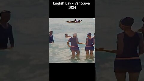 Young people enjoying Summer day 1934 at English Bay, Vancouver that You Have to See!