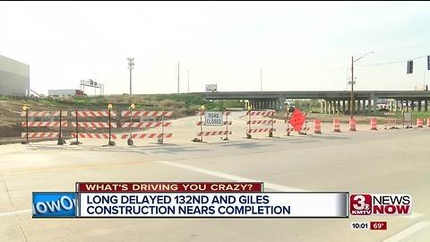 Sarpy County board frustrated with contractor for Giles Rd. delays