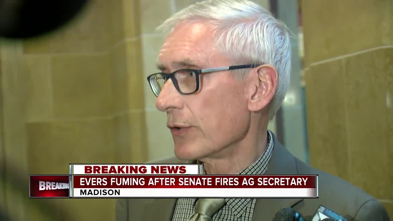 Evers fuming after Senate fires AG Secretary