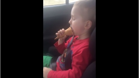 This Kid Knows That Ice Cream Is Equally Important As Sleeping