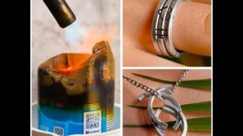 Outstanding transformation of aluminum can to jewelry ring pendant 💍