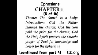 Ephesians Chapter 1 (Bible Study) (5 of 16)