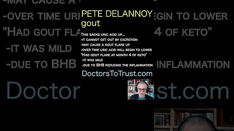 Pete Delannoy. This backs uric acid up...-it cannot get out by excretion -may cause a gout flare up