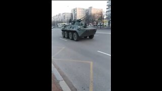Russian Tanks In Sumy, North Eastern Ukraine