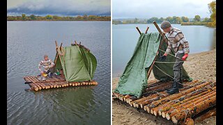 How to build a raft lego with logs and rope 🧶🛶