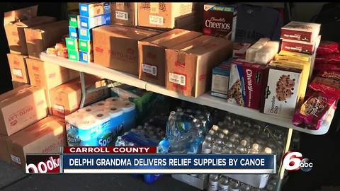 Delphi grandma delivers relief supplies to those impacted by flooding