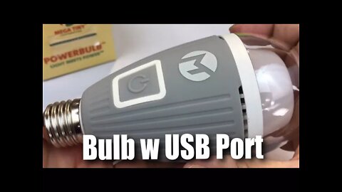 Charge a USB Device from a light bulb with the PowerBulb from Mega Tiny Corp