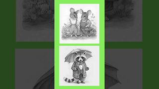 Cottage Core Creatures Grayscale Coloring Book